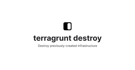 Generally, this should be turned off unless you intend to. . Terragrunt destroy plan